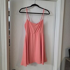 Coral Spaghetti Strap Dress